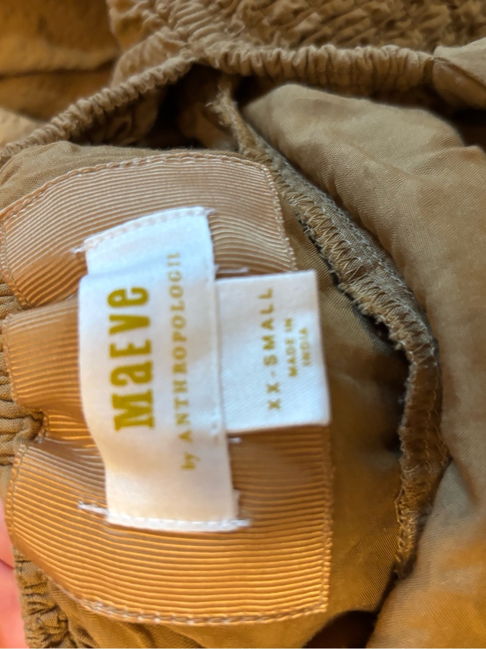 Anthropologie Maeve Mustard Seersucker Backless Tiered Maxi Dress - Picture 10 of 12